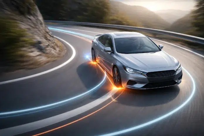 Active Cornering Enhancement improving SUV stability while cornering on a curved road Category: Technology