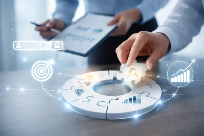 Coerant concept showing AI, cloud systems, analytics, and digital business transformation