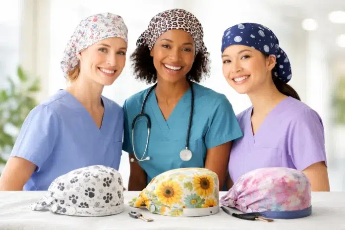 Scrubber Cap styles for healthcare workers showing comfortable, breathable, personality driven designs for long shifts