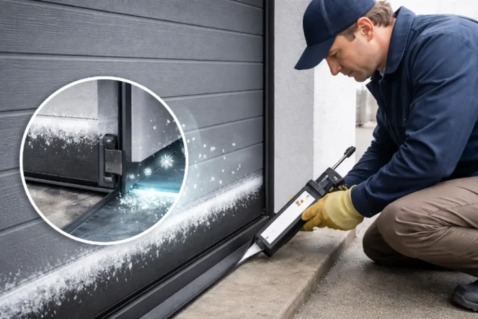 Sealing Roller Doors with weather seals for better insulation and weather protection in a residential garage